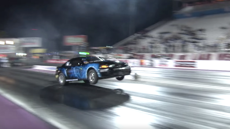 Watch an incredible drag Mustang nearly crash