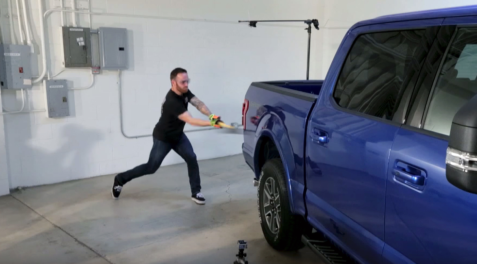 Watch Edmunds smash the hell out of an aluminum Ford F-150 - Coolfords