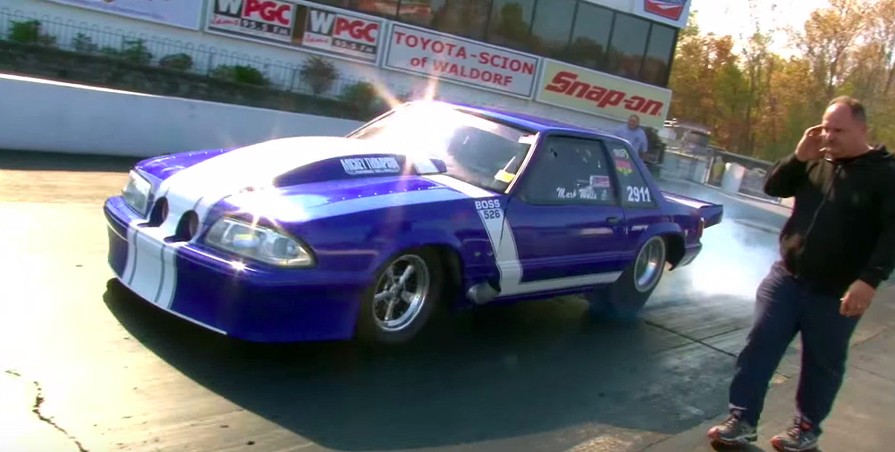 Twin-turbo Outlaw Mustang sets fire to the strip