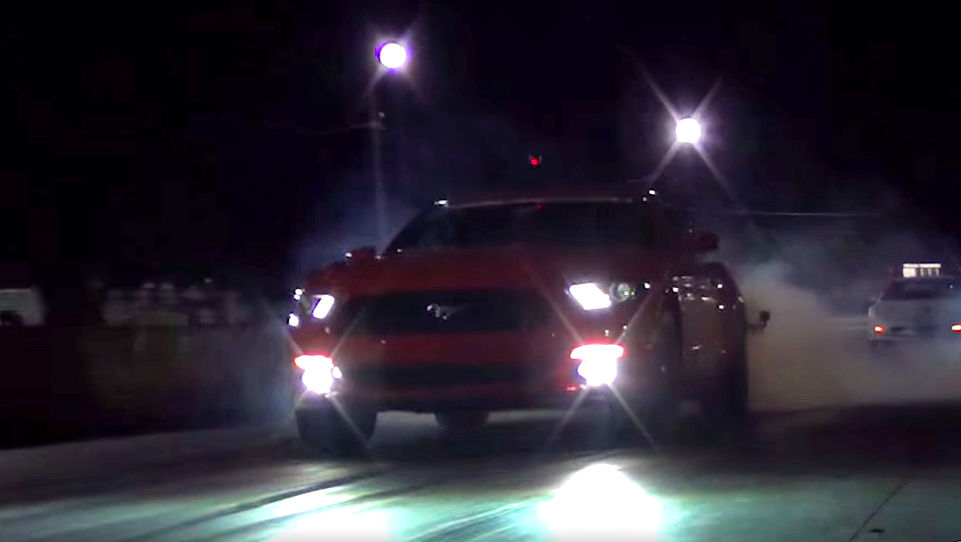 Brand new Mustangs get tested on the strip