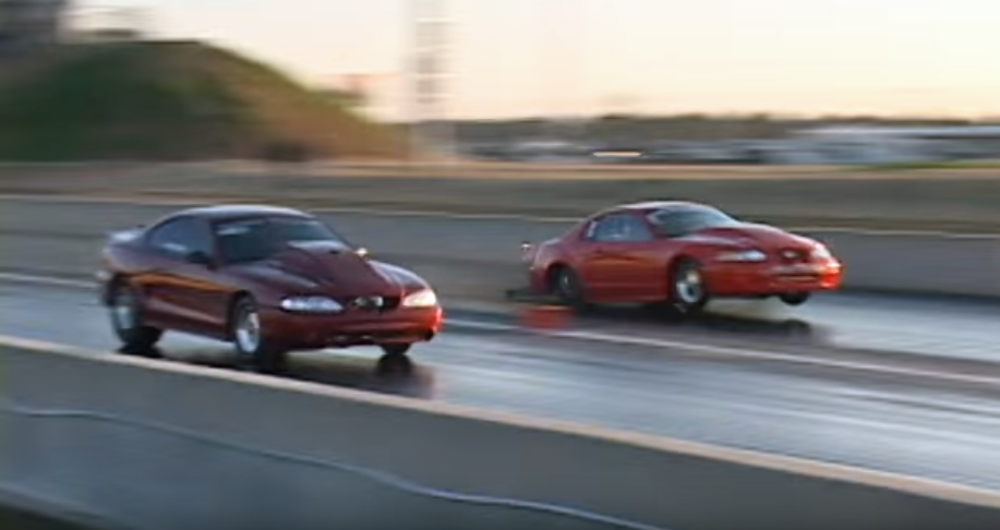 Watch a 3,000-horsepower Mustang wheelie halfway down the strip