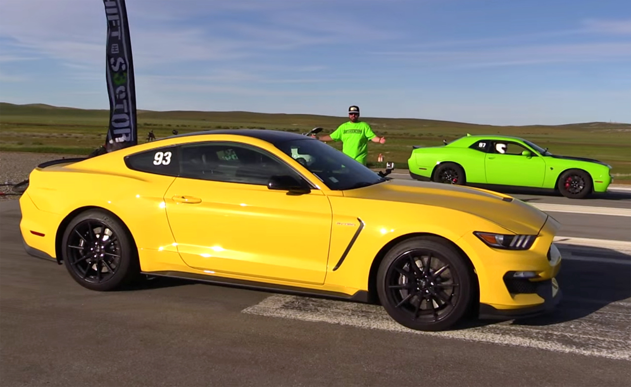 Battle of the Brands: Shelby GT350 races Dodge Challenger Hellcat