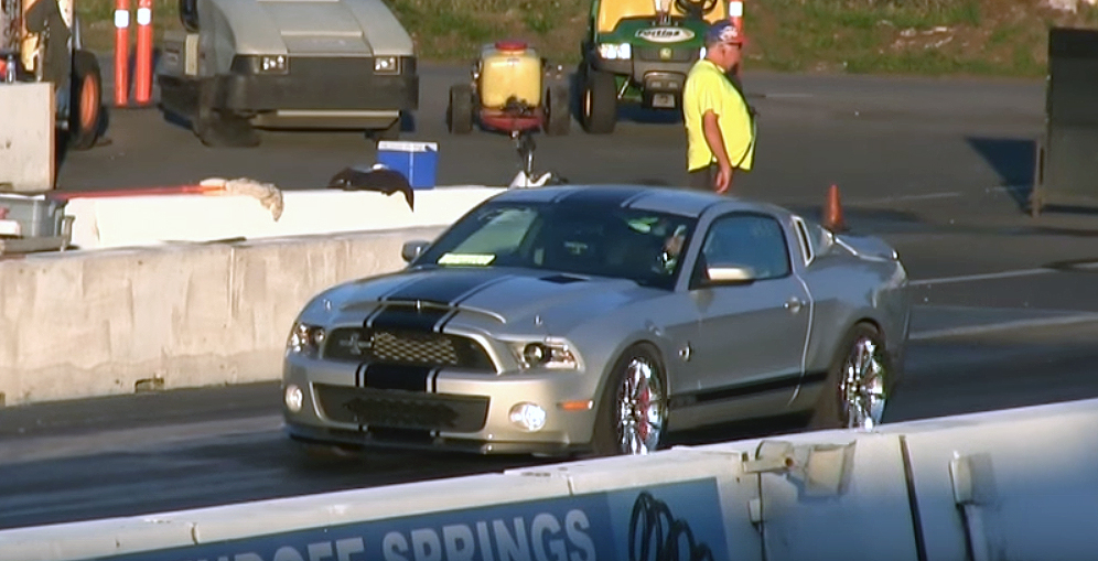 Watch this Shelby Super Snake take down a Hellcat Charger