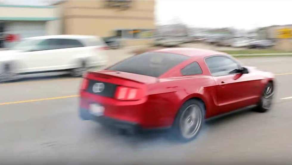 Mustang shows off at Cars and Coffee, predictable crash ensues