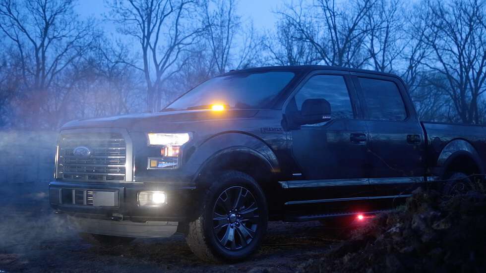 Darkness No More: Ford Shows Off Factory-installed Strobe Warning LED light kit